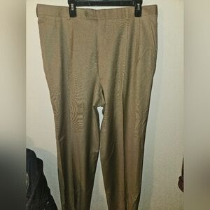 Hickey Freeman Mens Khaki Slacks 38x34